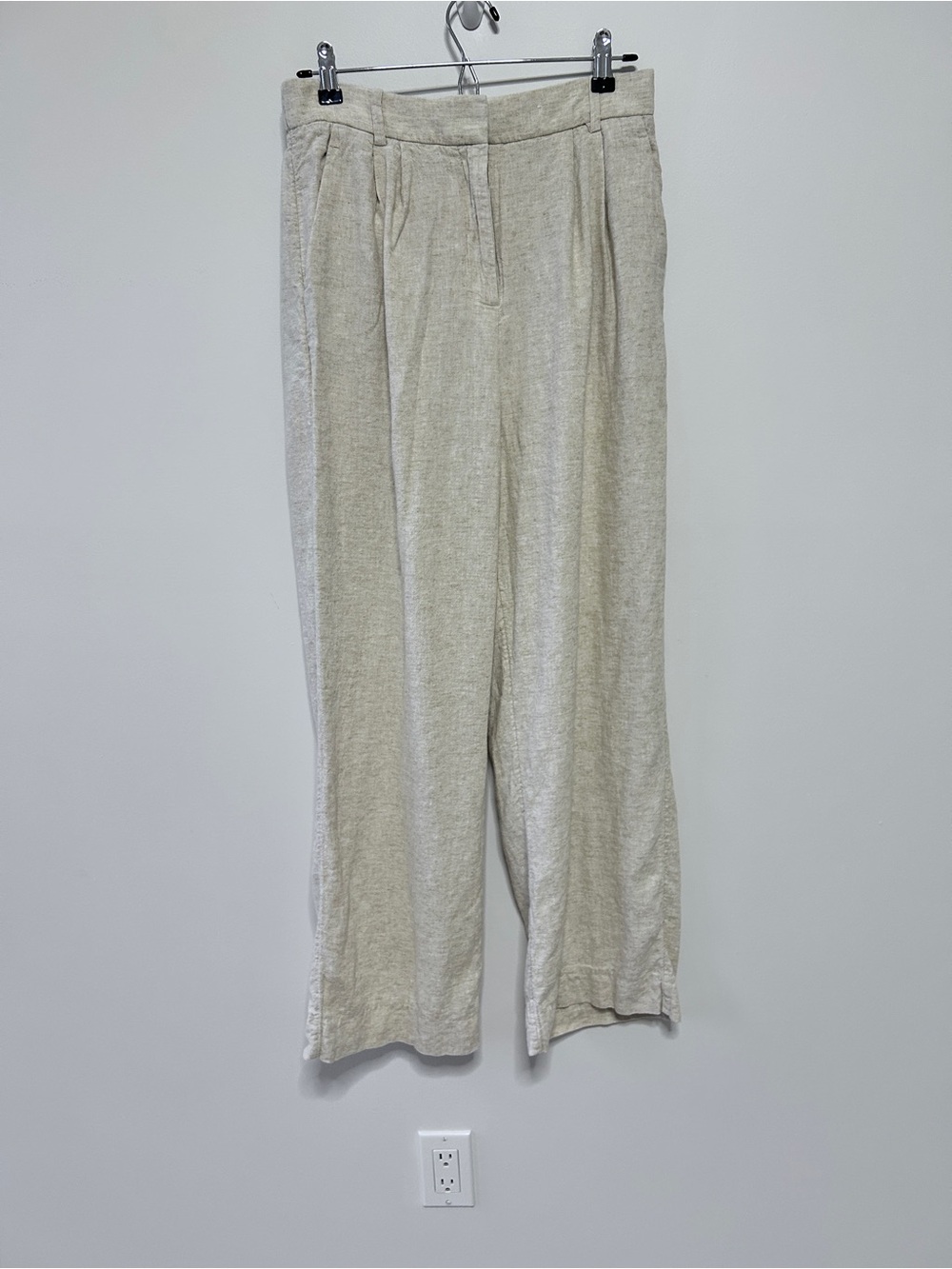 Abercrombie & Fitch women’s 8 Sloane Linen Blend Wide Leg High waisted pants
